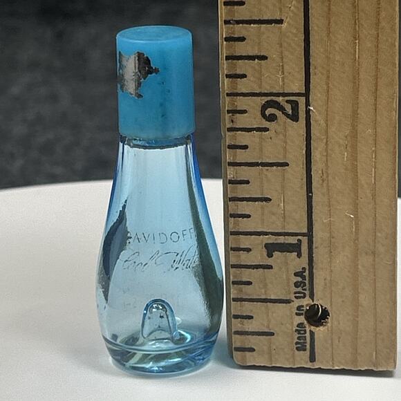 Davidoff Cool Water Mini Perfume Bottle Fragrance Collectible Blue Vanity Decor - Picture 1 of 6